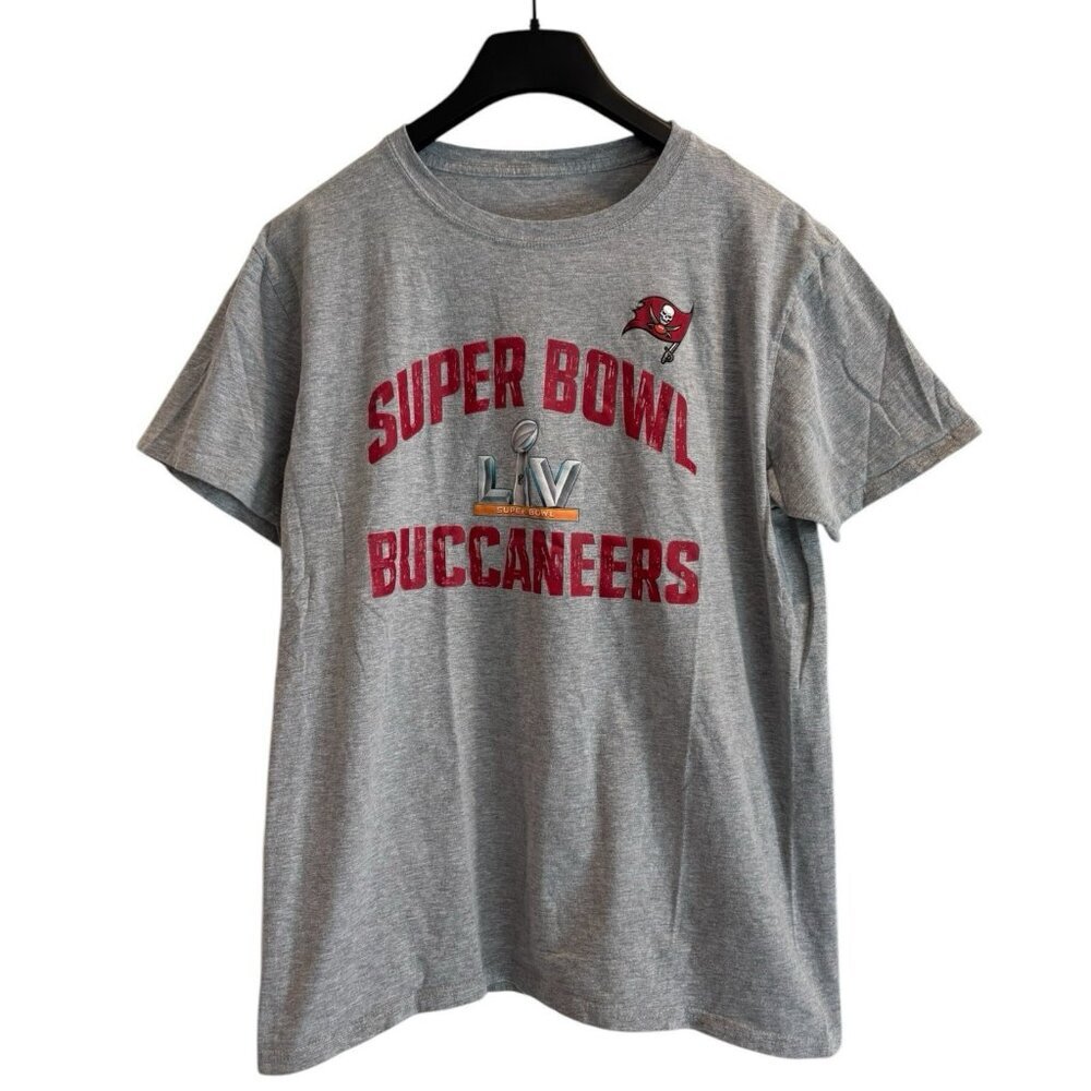 Buccaneers Super Bowl‎ LIVGraphic T Shirt Gray Cotton Pullover Crew Womens L